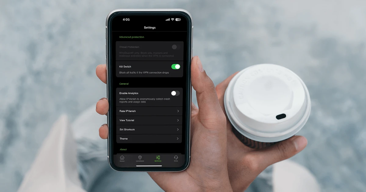 IPVanish 在 iOS 设备上推出 VPN 断线保护功能